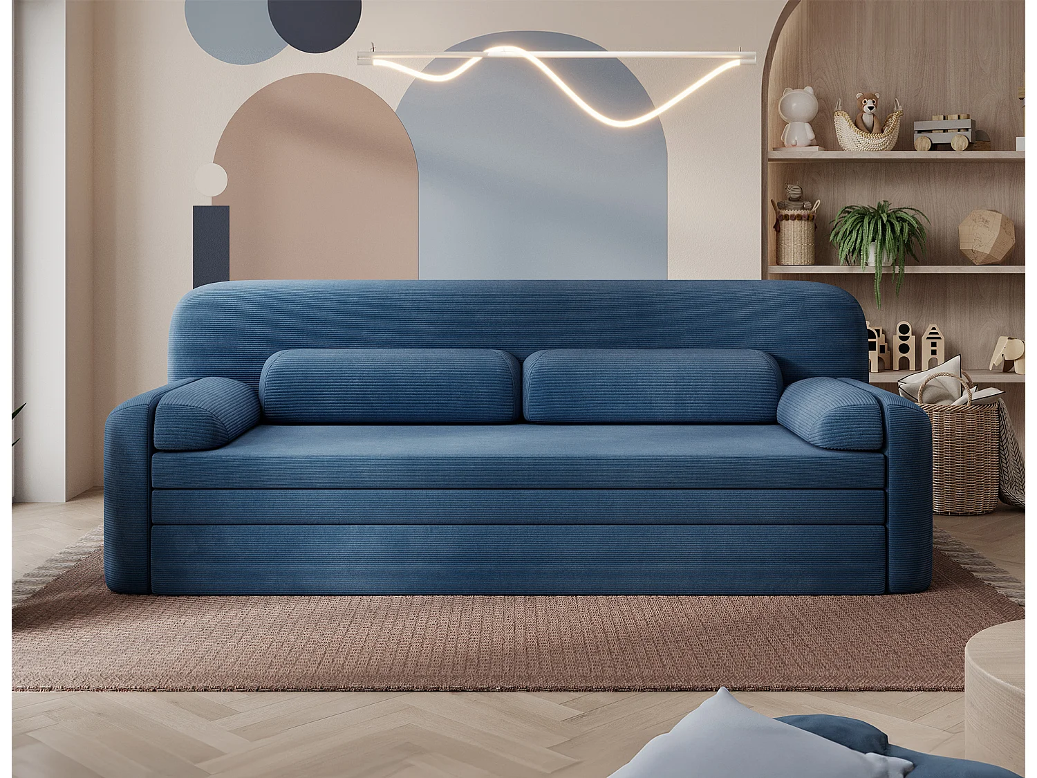 BELOZE slaapbank – Modern design & premium functionaliteit-Kleur Blauw