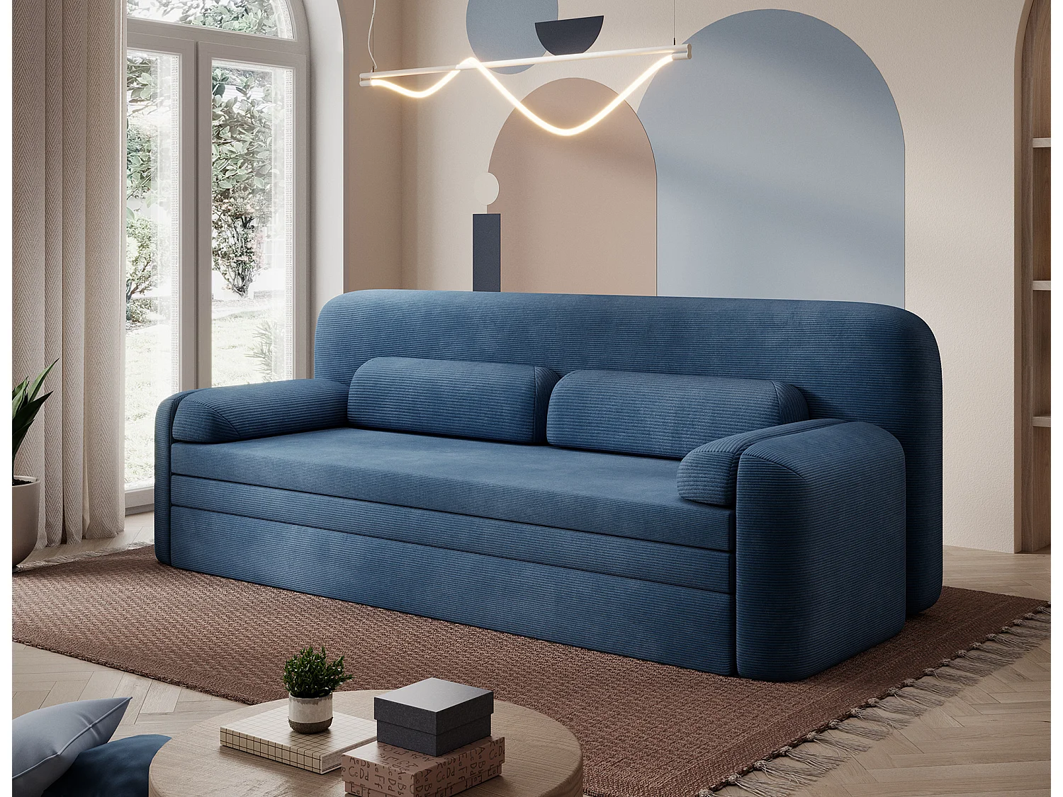 BELOZE slaapbank – Modern design & premium functionaliteit-Kleur Blauw