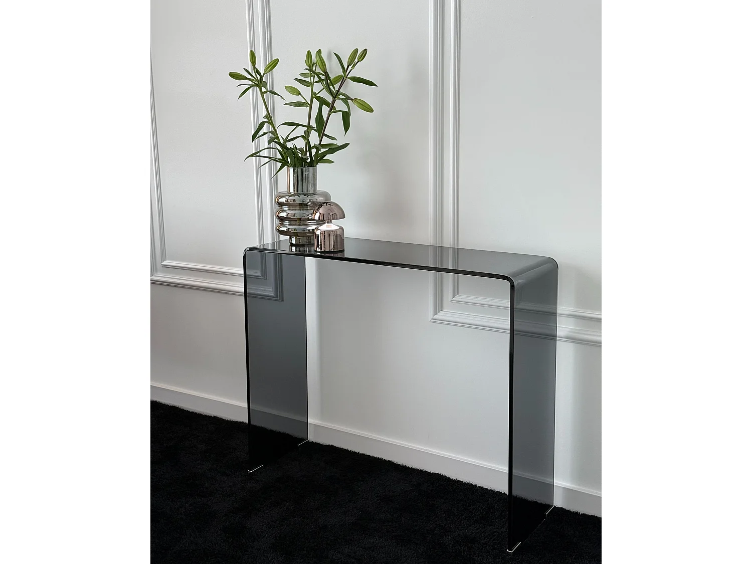 Konsolentisch KENDALL Sicherheitsglas Schwarz