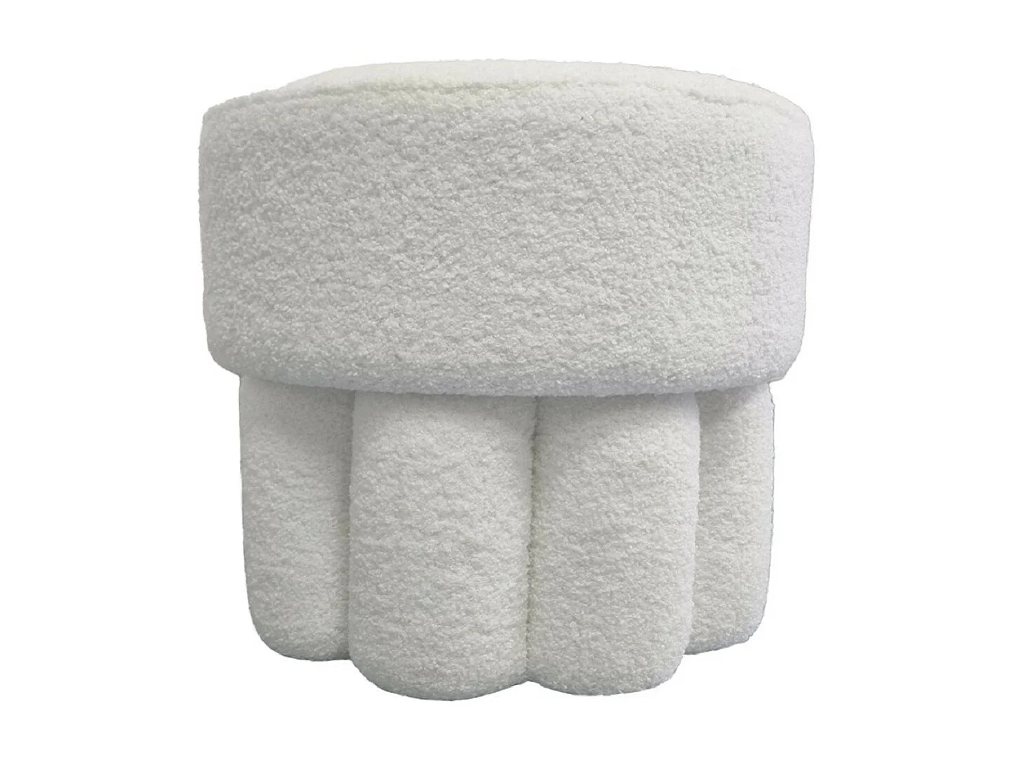 Pouf déco en tissu bouclette