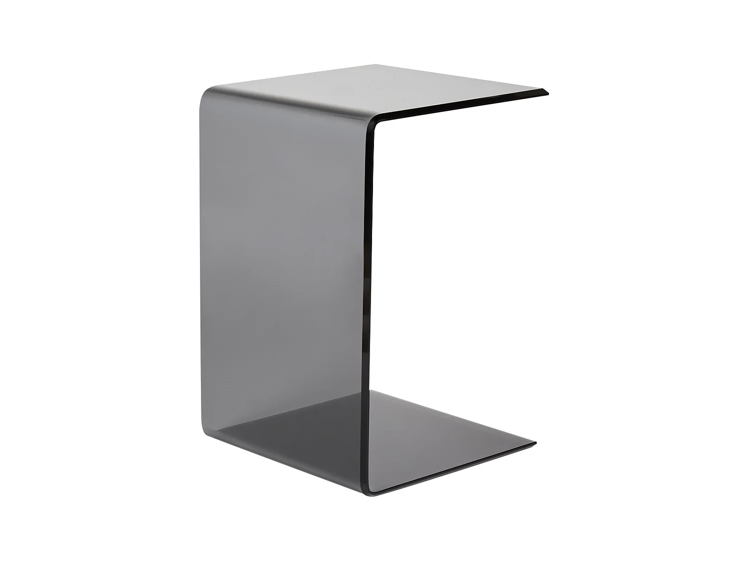 Beistelltisch LOURDES Sicherheitsglas Schwarz