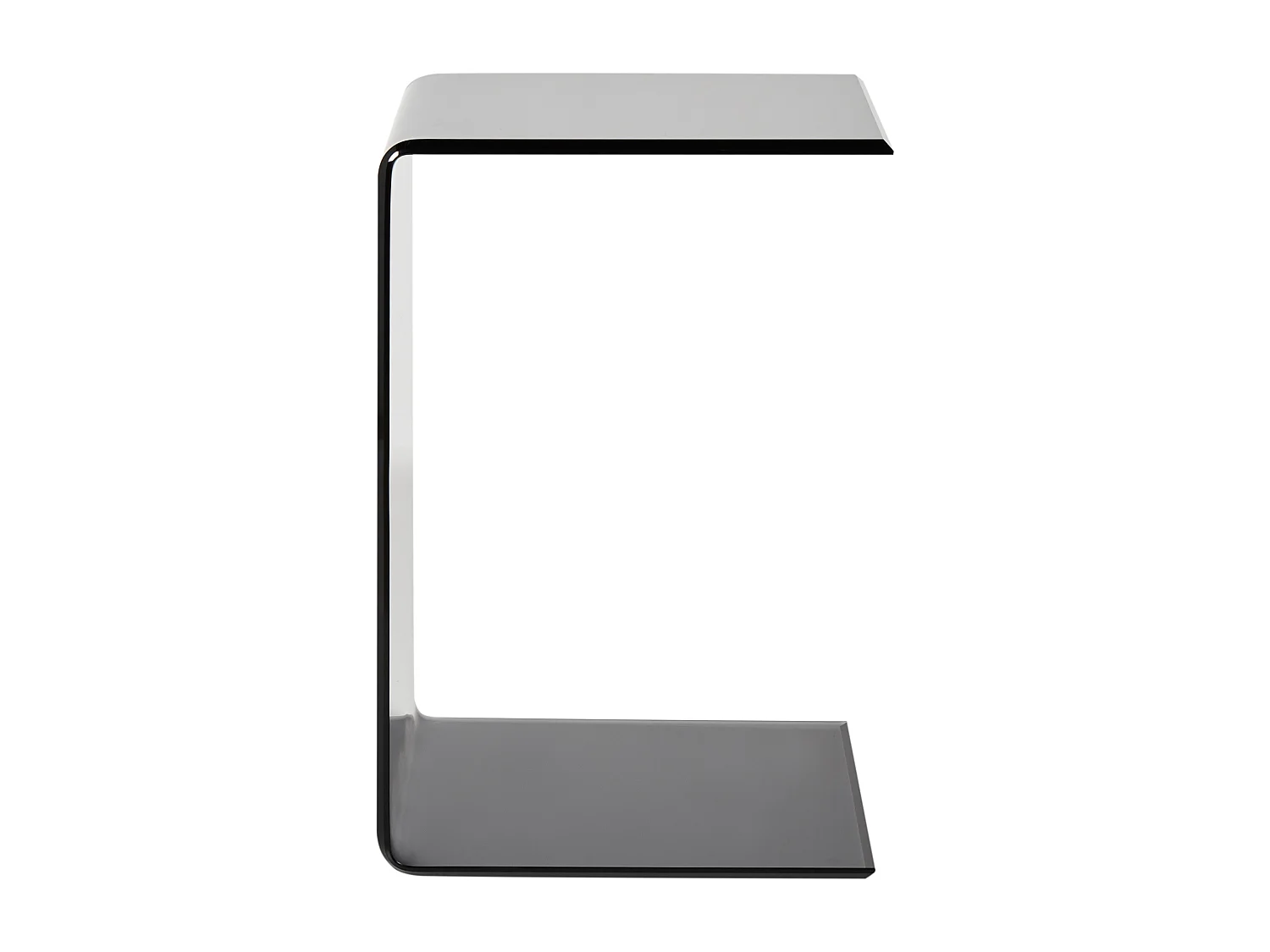 Table d'appoint LOURDES Verre de sécurité Noir