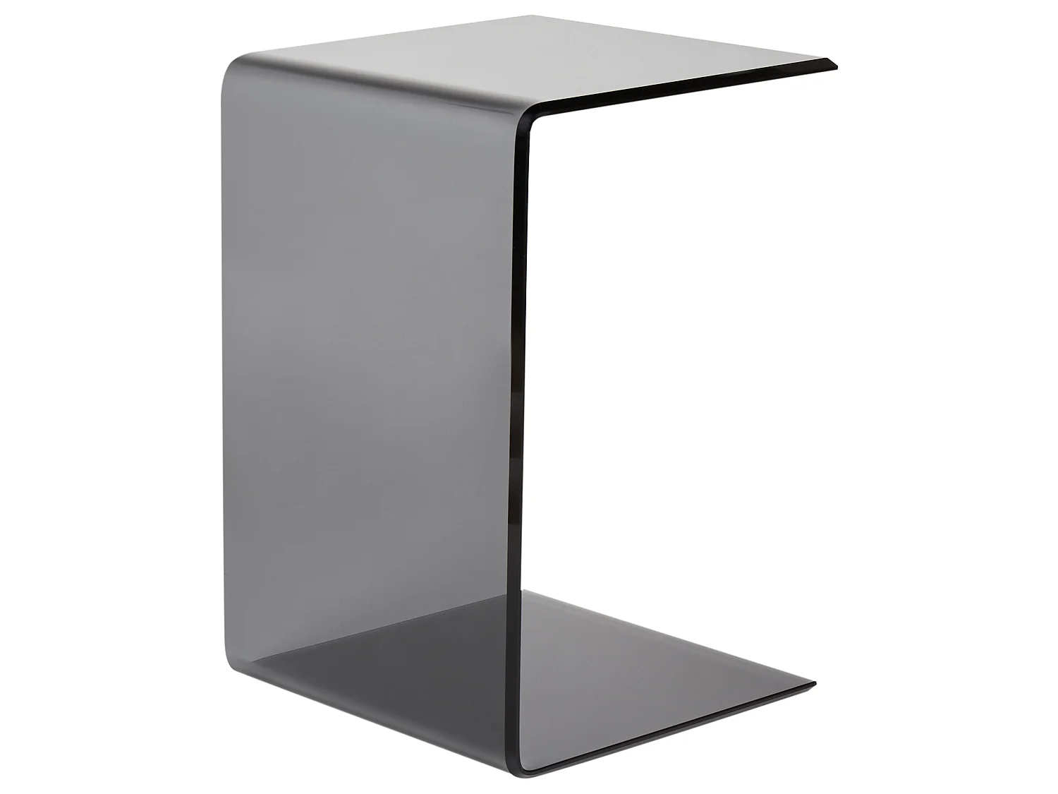 Beistelltisch LOURDES Sicherheitsglas Schwarz
