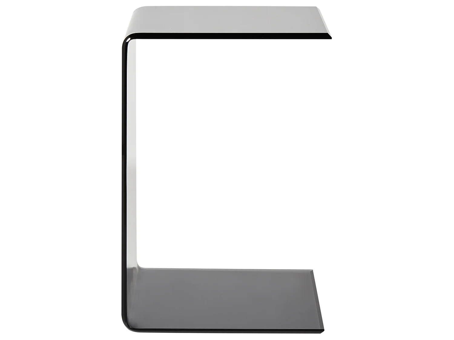 Beistelltisch LOURDES Sicherheitsglas Schwarz