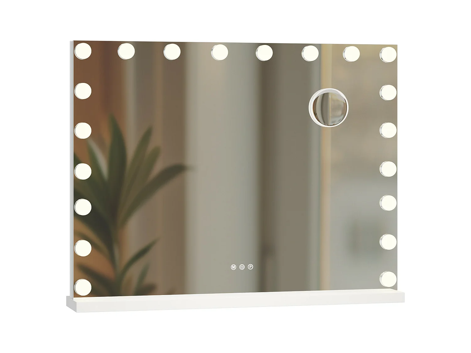 Miroir Led de Maquillage - Métal - Blanc - Norlina