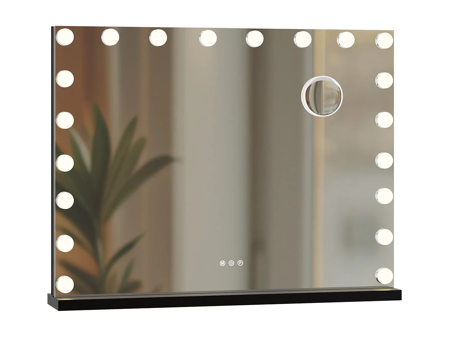 Miroir Led de Maquillage - Métal - Noir - Norlina