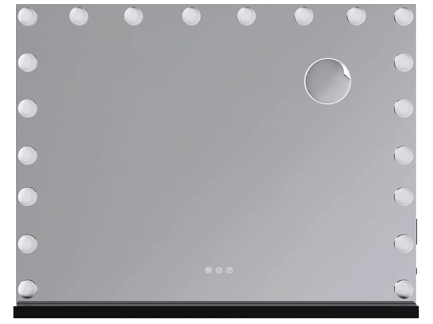 Miroir Led de Maquillage - Métal - Noir - Norlina