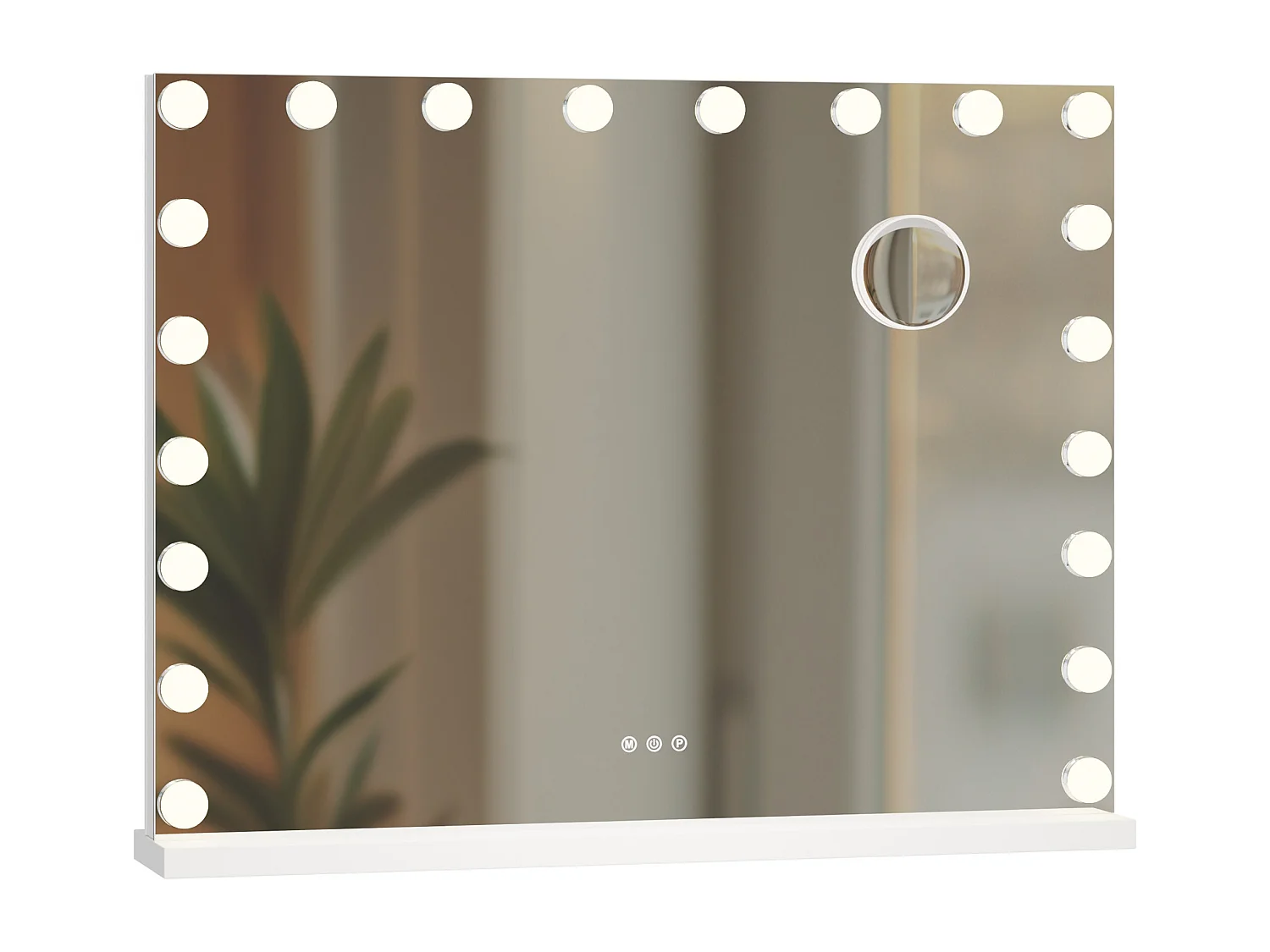 Miroir Led de Maquillage - Métal - Blanc - Norlina