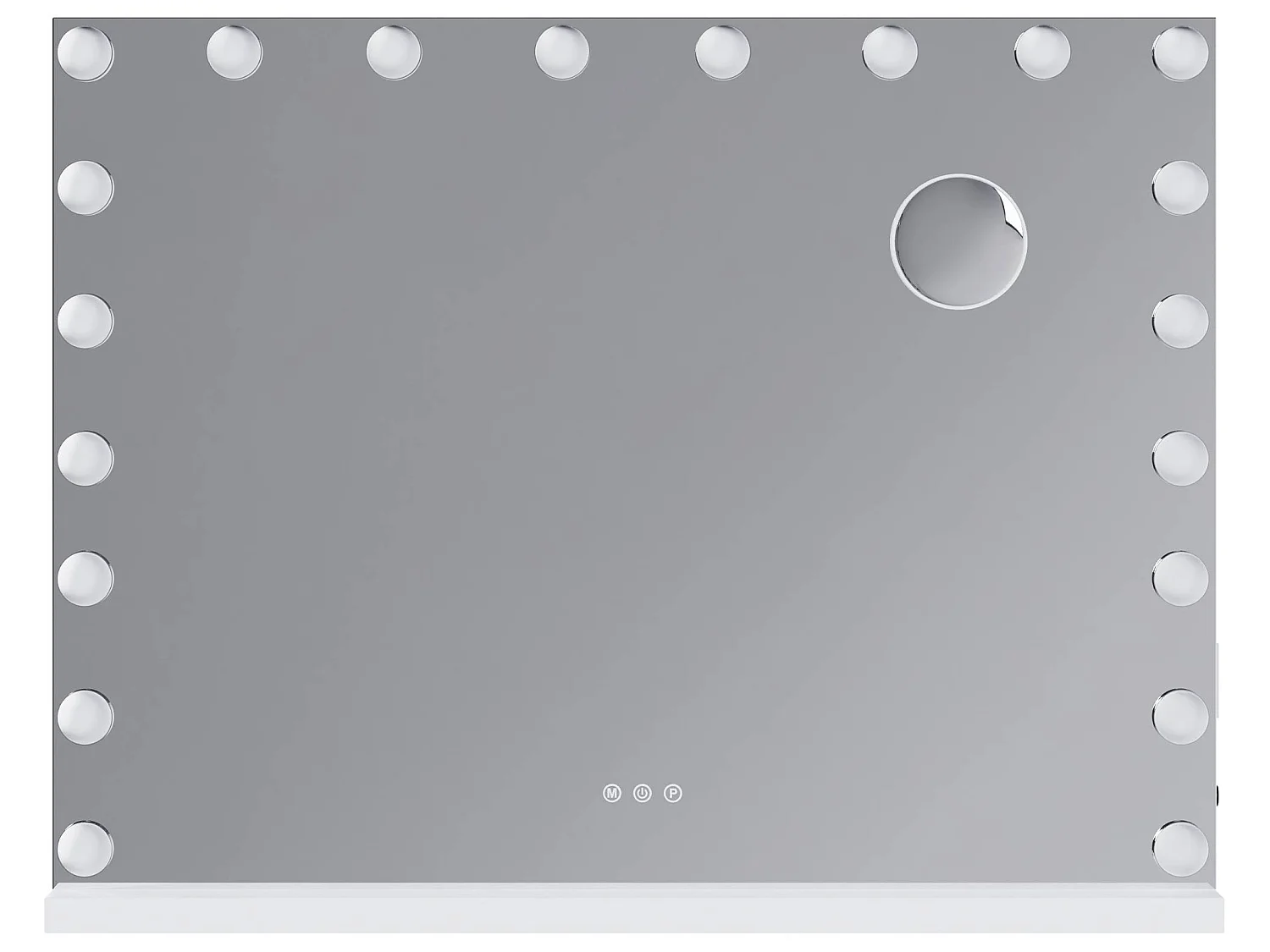 Miroir Led de Maquillage - Métal - Blanc - Norlina