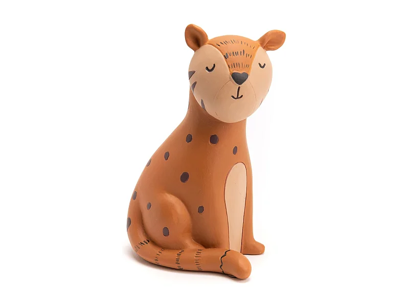 Cofrinho leopardo marrom Sabor 15x7x9 cm