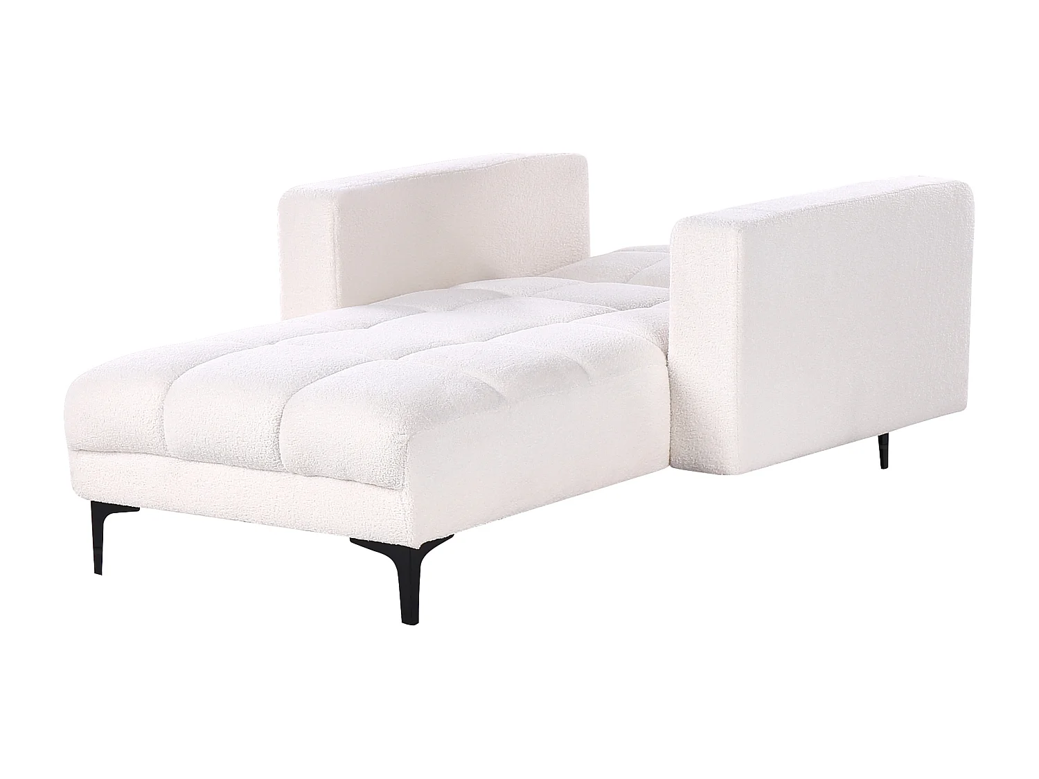 Chaise longue ALNES Bouclé Bianco