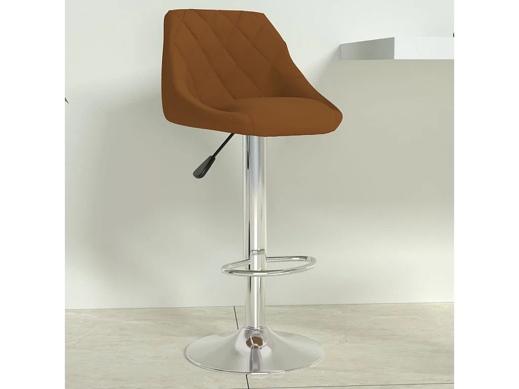 Tabouret de bar Marron Velours