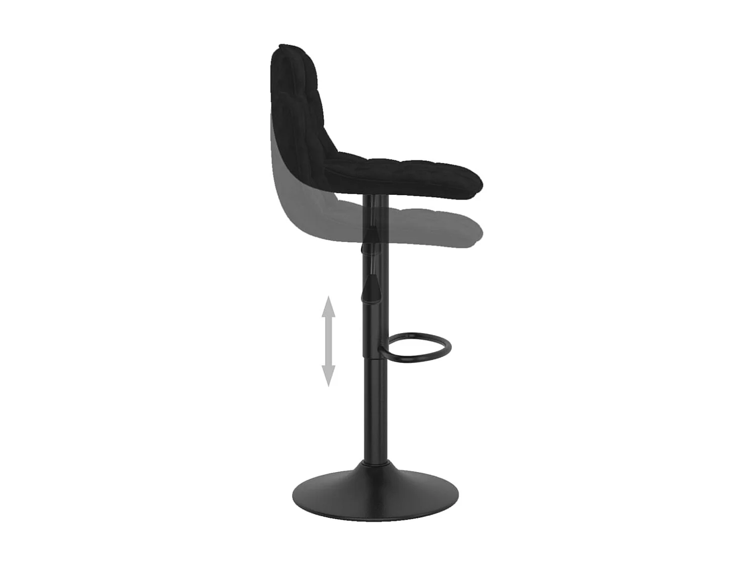 Tabouret de bar Noir Velours