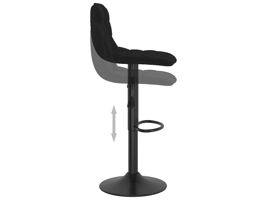 Tabouret de bar Noir Velours
