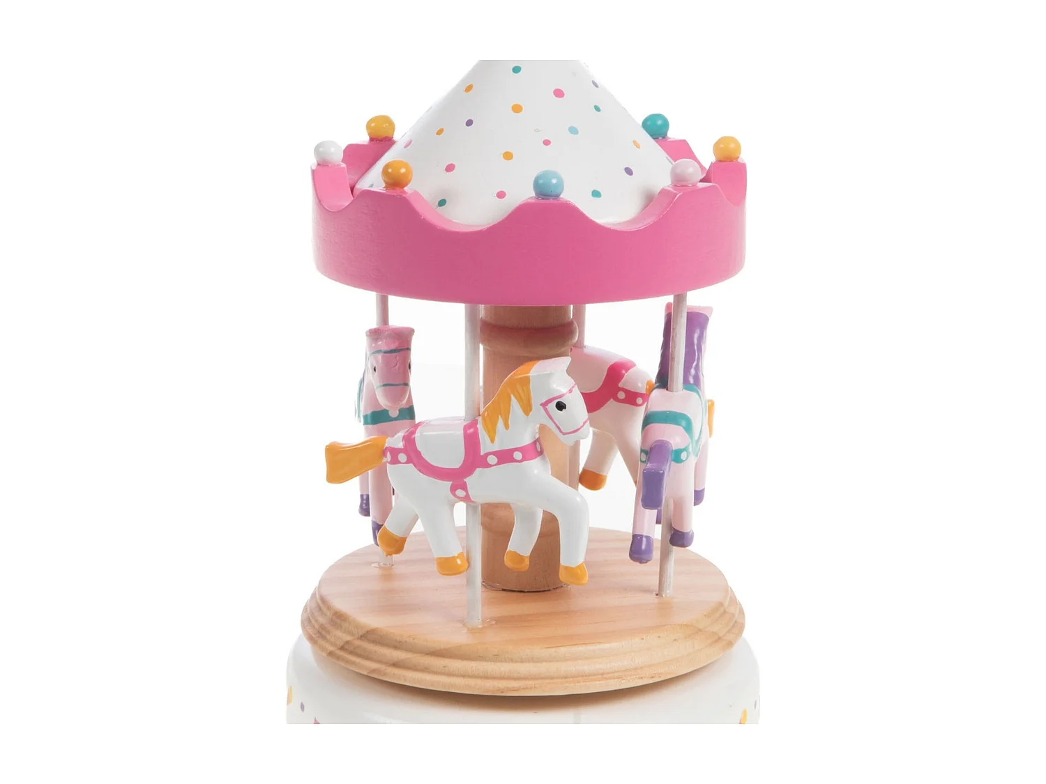 Carrousel chevaux rose Mia 21x11x11 cm