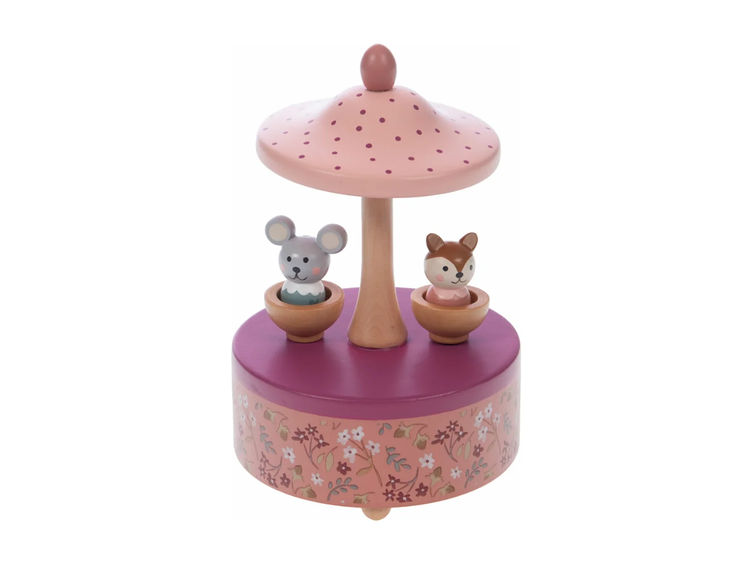 Boîte à musique rose Zoe 17x11x11 cm