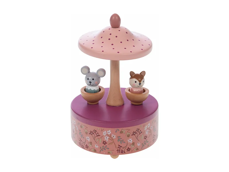 Caixa de música rosa Zoe 17x11x11 cm