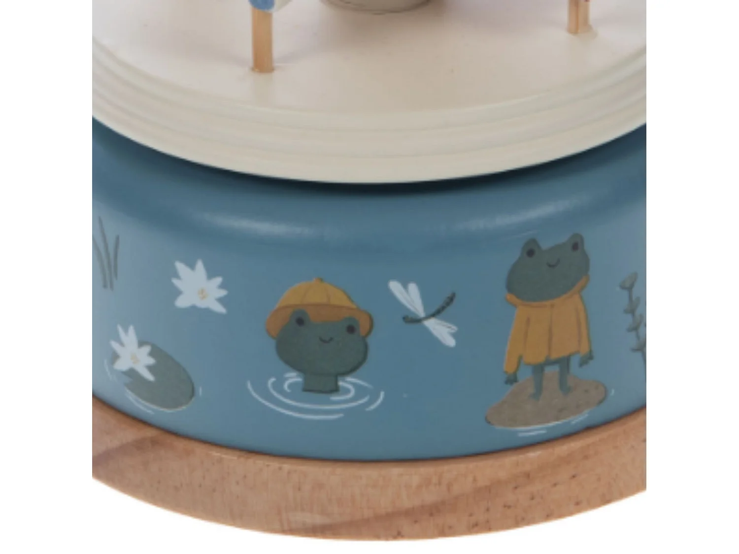 Draaimolen met beertjes blauw 21x11x11 cm