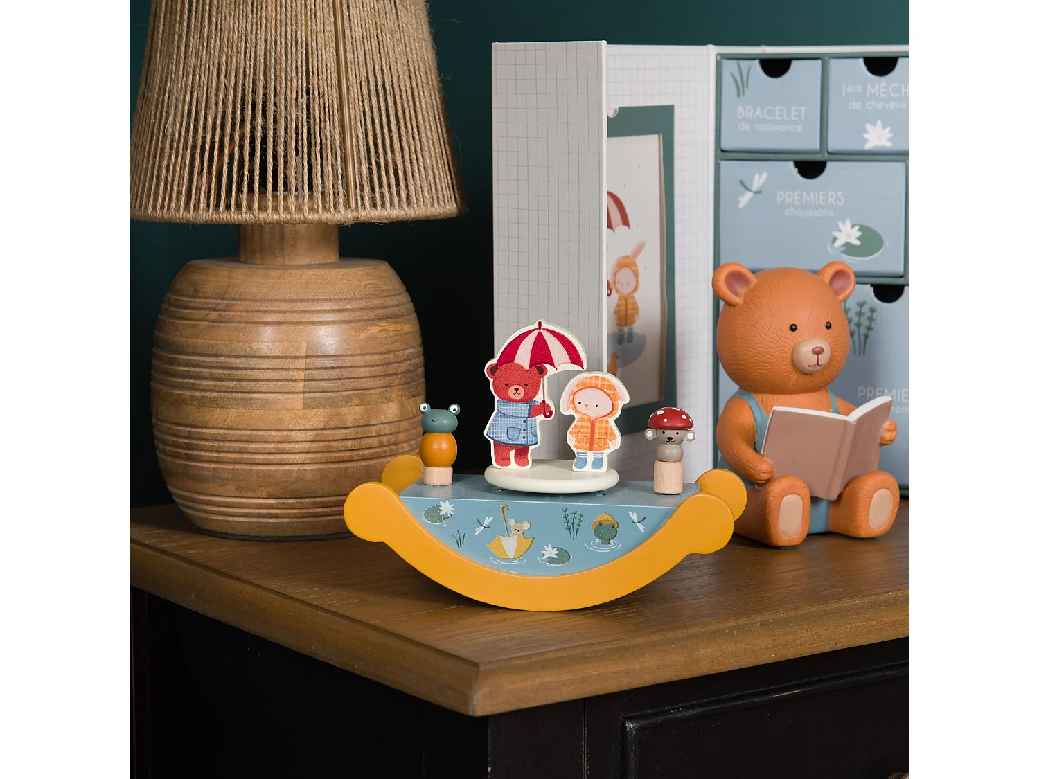 Plüschtier Teddybär blau 21x11x11 cm