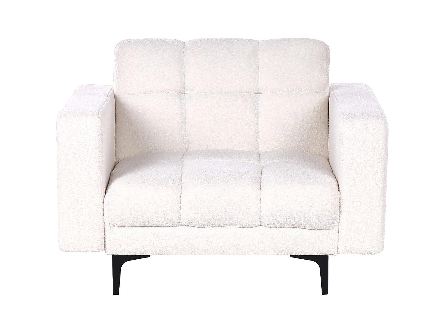 Fauteuil ALNES Bouclé Blanc