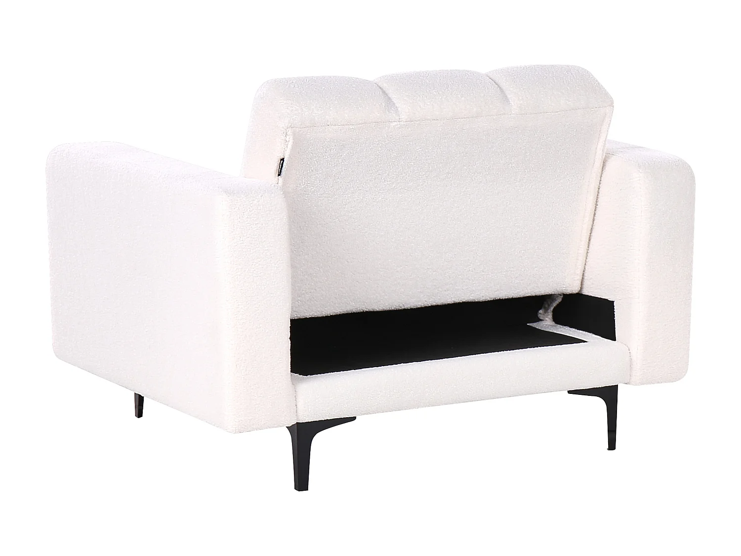 Fauteuil ALNES Bouclé Blanc