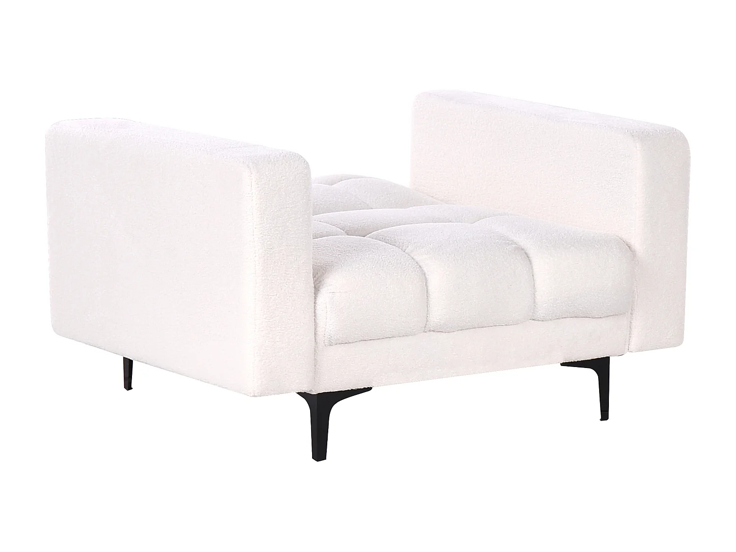 Fauteuil ALNES Bouclé Blanc