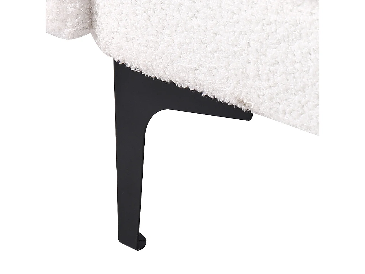 Fauteuil ALNES Bouclé Blanc