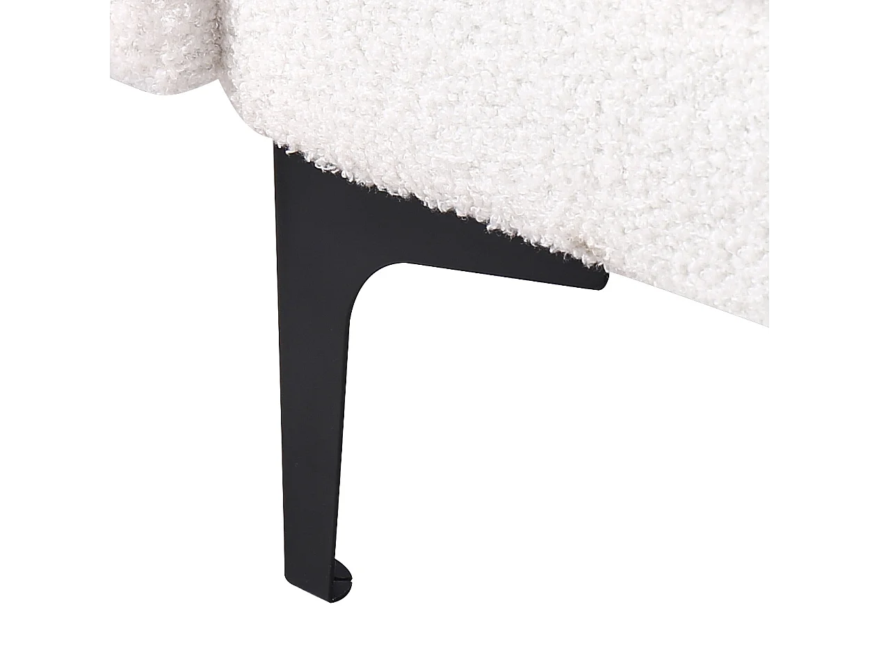 Fauteuil ALNES Bouclé Blanc