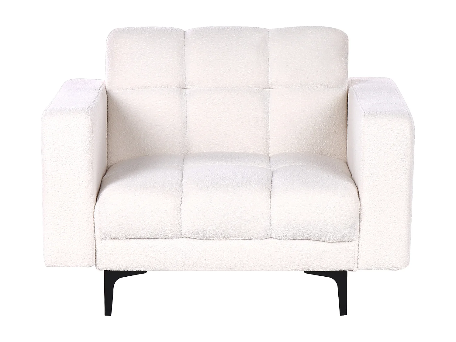 Fauteuil ALNES Bouclé Blanc