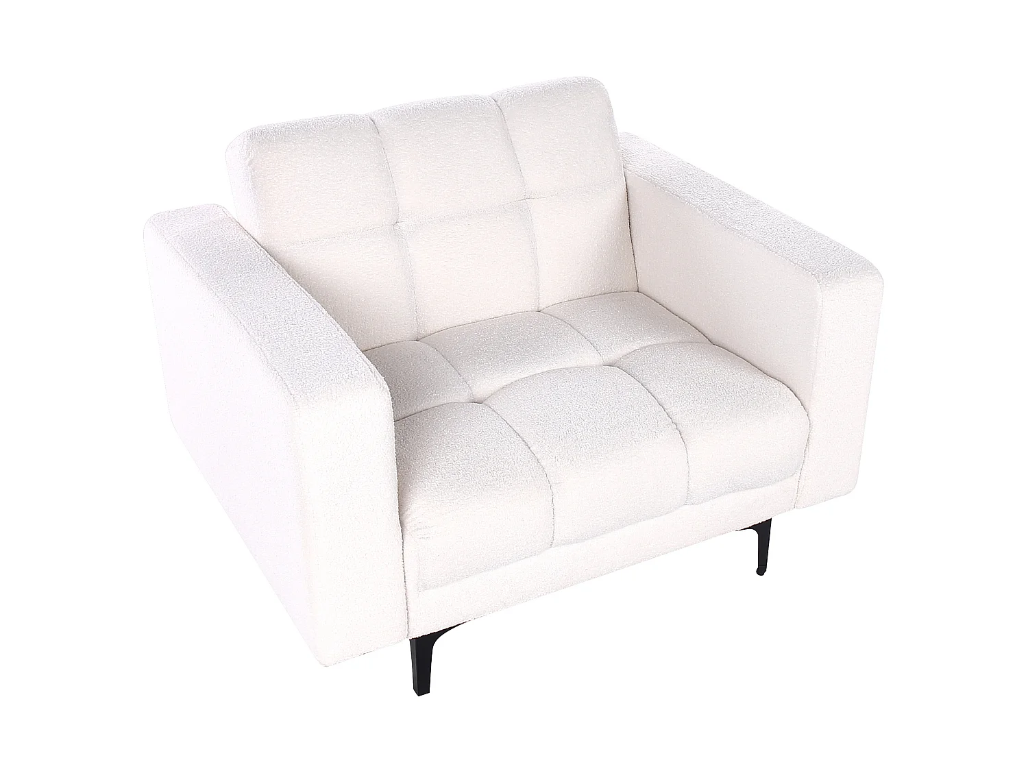Sillón ALNES Bouclé Blanco