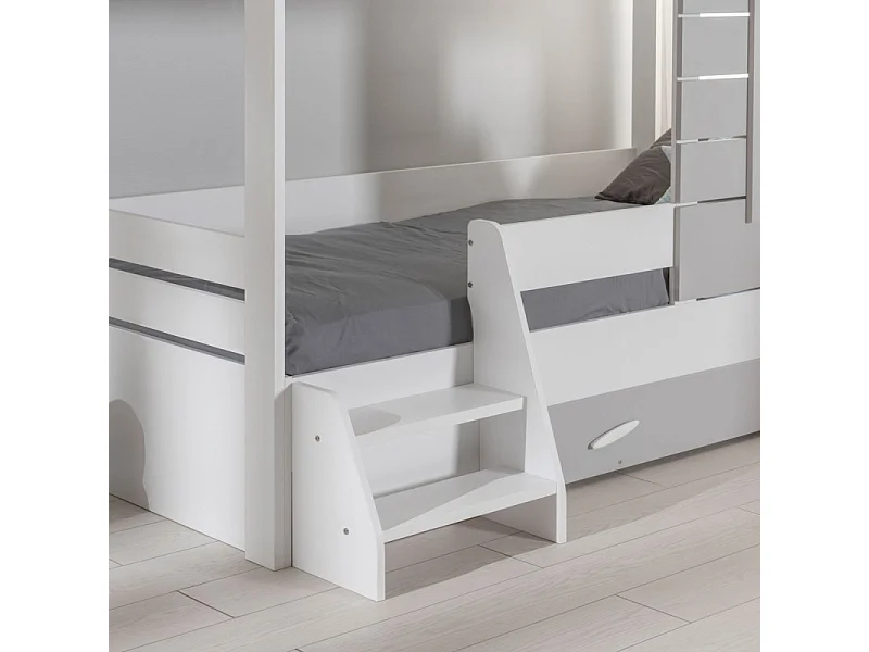 Cama casinha branca com gaveta de armazenamento 90x200cm