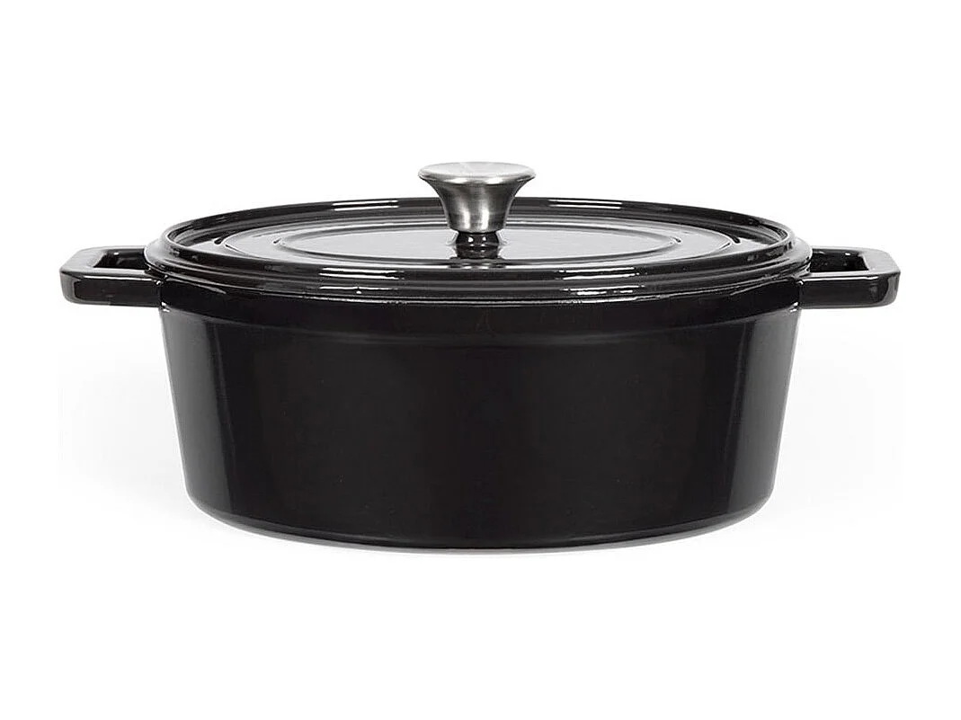 Livoo Cocotte ovale en fonte 29cm noir - MEP129N