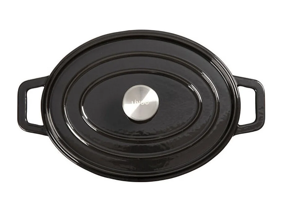 Livoo Cocotte ovale en fonte 29cm noir - MEP129N