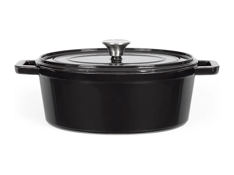 Livoo Cocotte ovale en fonte 29cm noir - MEP129N