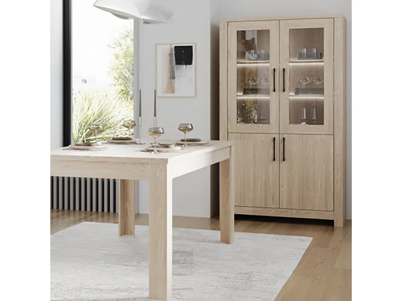 Vitrine 2+2 portes naturel clair Genève