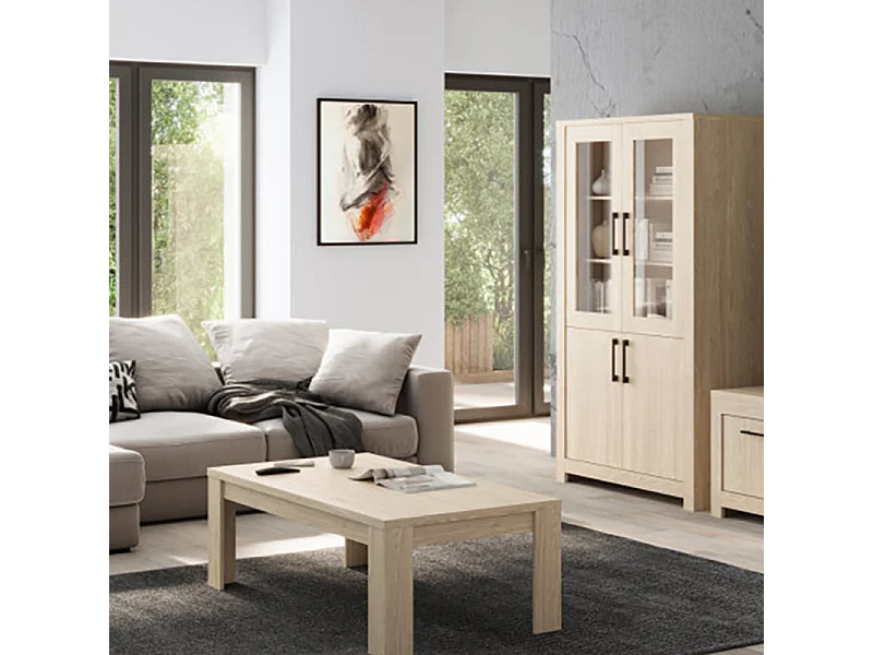 Table basse 126 x 42 cm naturel clair Genève