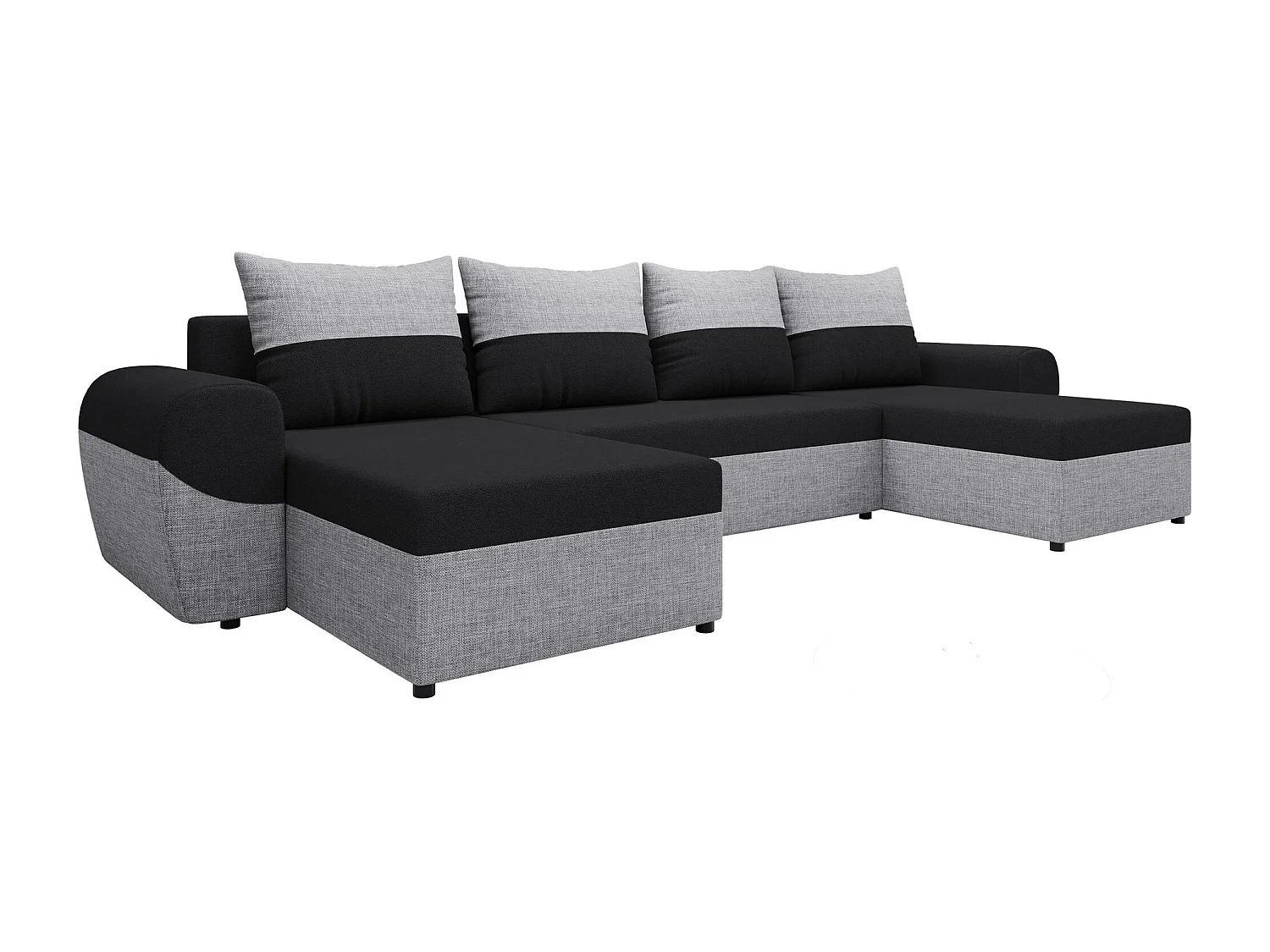 Sofá rinconero Memphis 149, Gris, Función de descanso, Almacenaje, 330x140x86cm