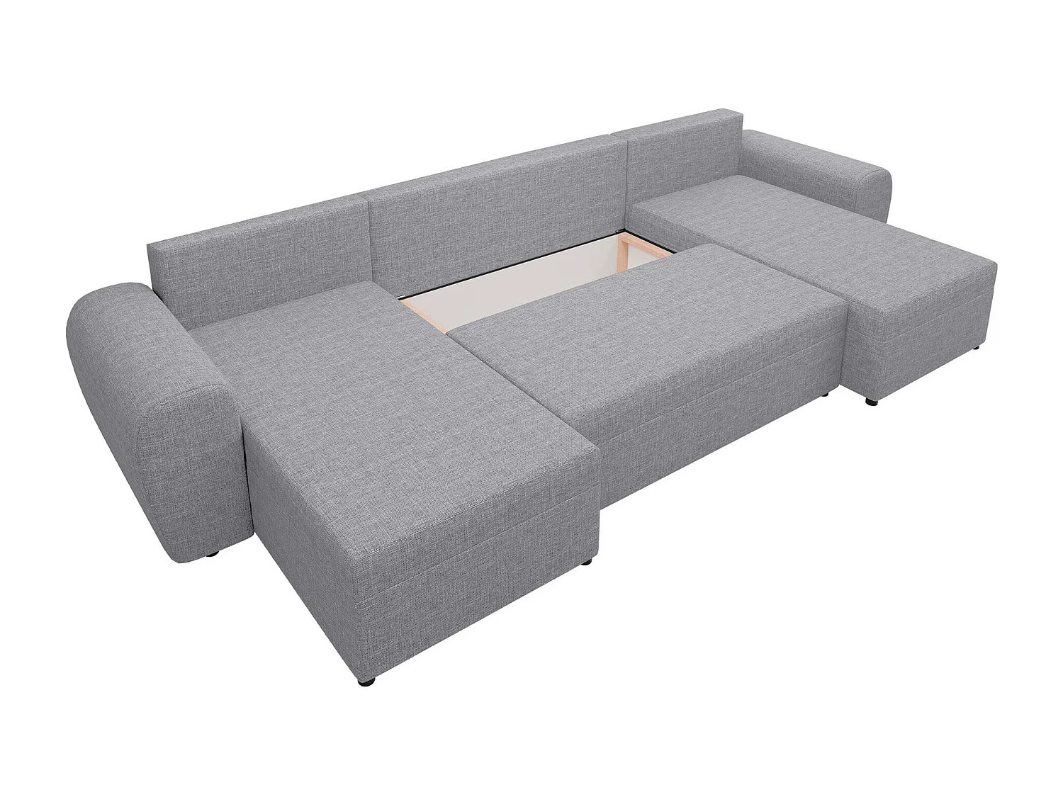 Sofá rinconero Memphis 149, Gris, Función de descanso, Almacenaje, 330x140x86cm