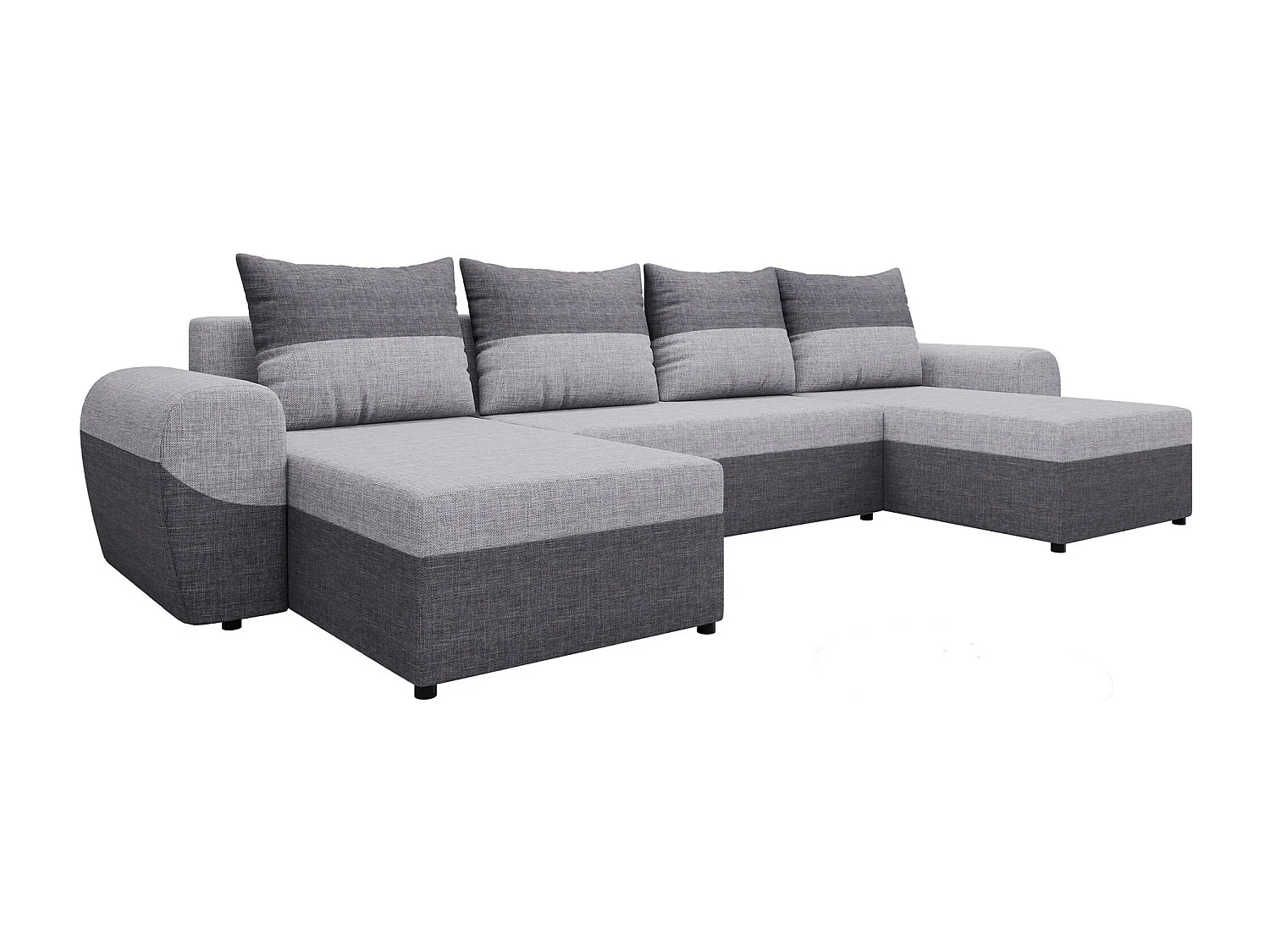 Sofá rinconero Memphis 149, Gris, Función de descanso, Almacenaje, 330x140x86cm