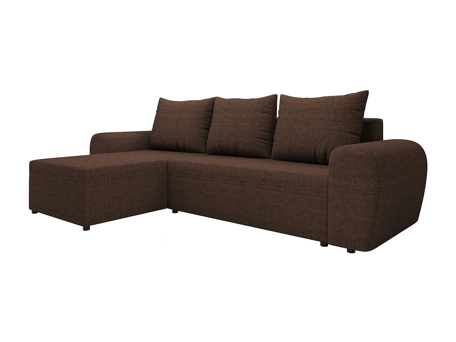 Sofá rinconero Memphis 148, Marrón, Función de descanso, Almacenaje, 260x140x86cm