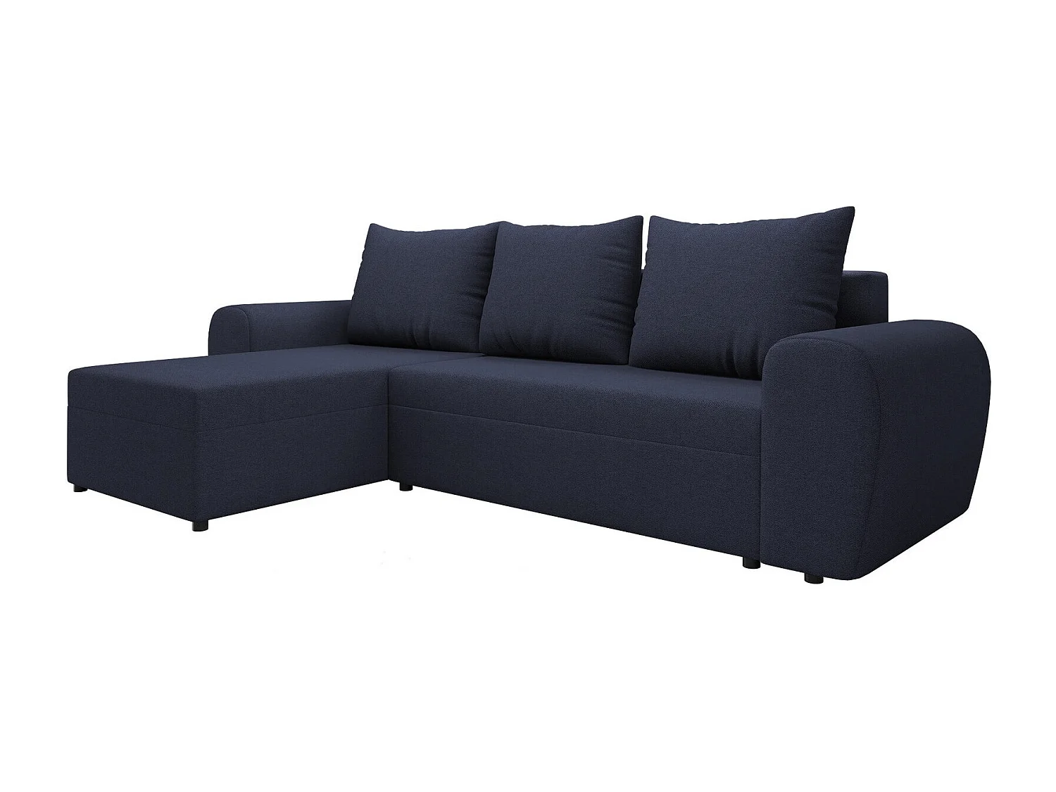 Sofá rinconero Memphis 148, Azul, Función de descanso, Almacenaje, 260x140x86cm