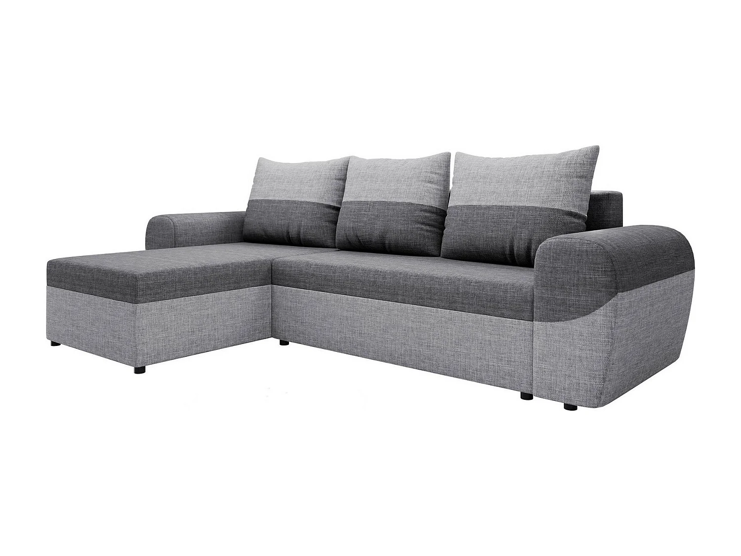 Sofá rinconero Memphis 148, Gris, Función de descanso, Almacenaje, 260x140x86cm