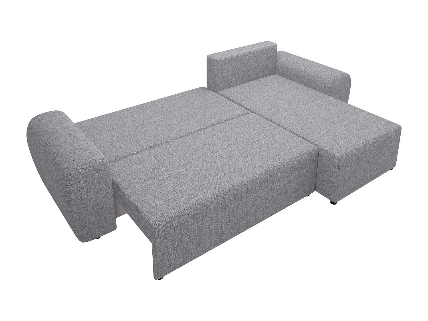 Sofá rinconero Memphis 148, Gris, Función de descanso, Almacenaje, 260x140x86cm