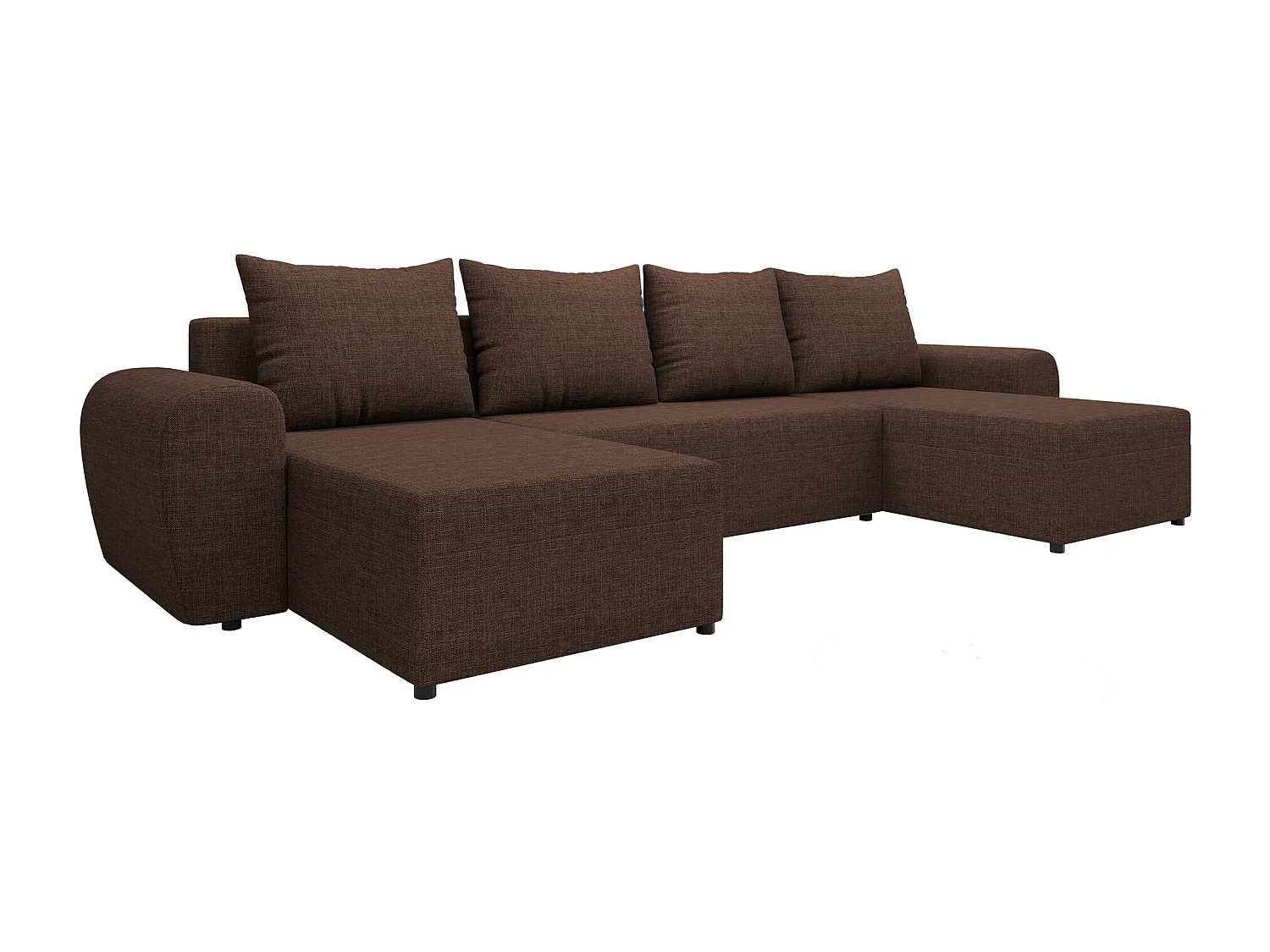 Sofá rinconero Memphis 149, Marrón, Función de descanso, Almacenaje, 330x140x86cm