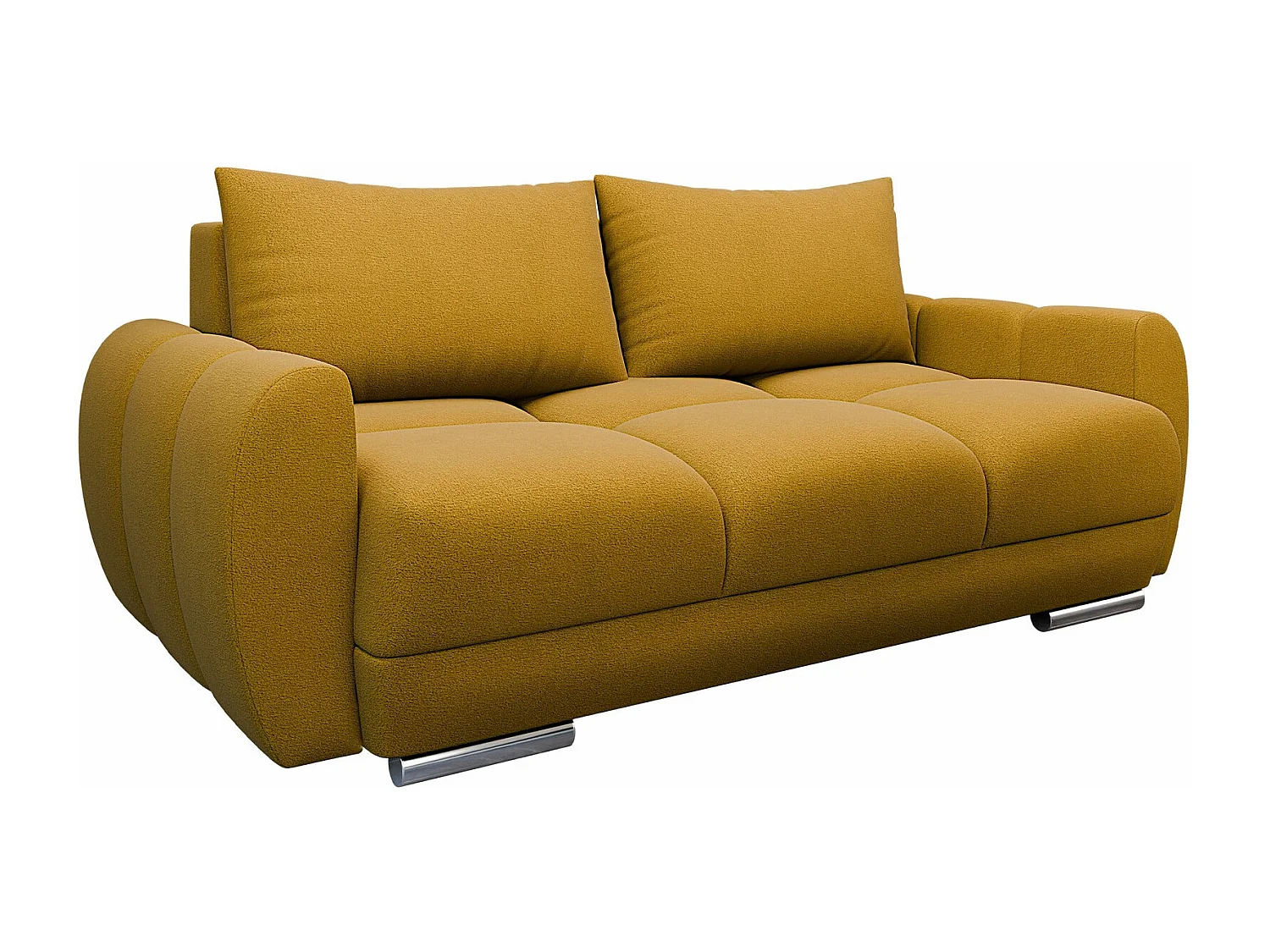 Sofá Camden 102, Amarillo, 186x97x89cm, Tapiz, Patas: Plástico