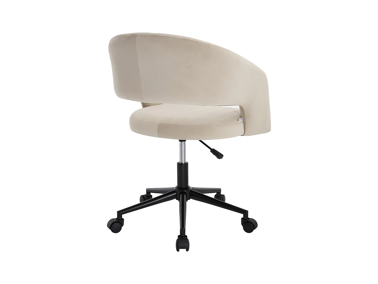 Chaise de bureau en velours - Beige et noir - Hauteur réglable - TIRIESI de Pascal Morabito