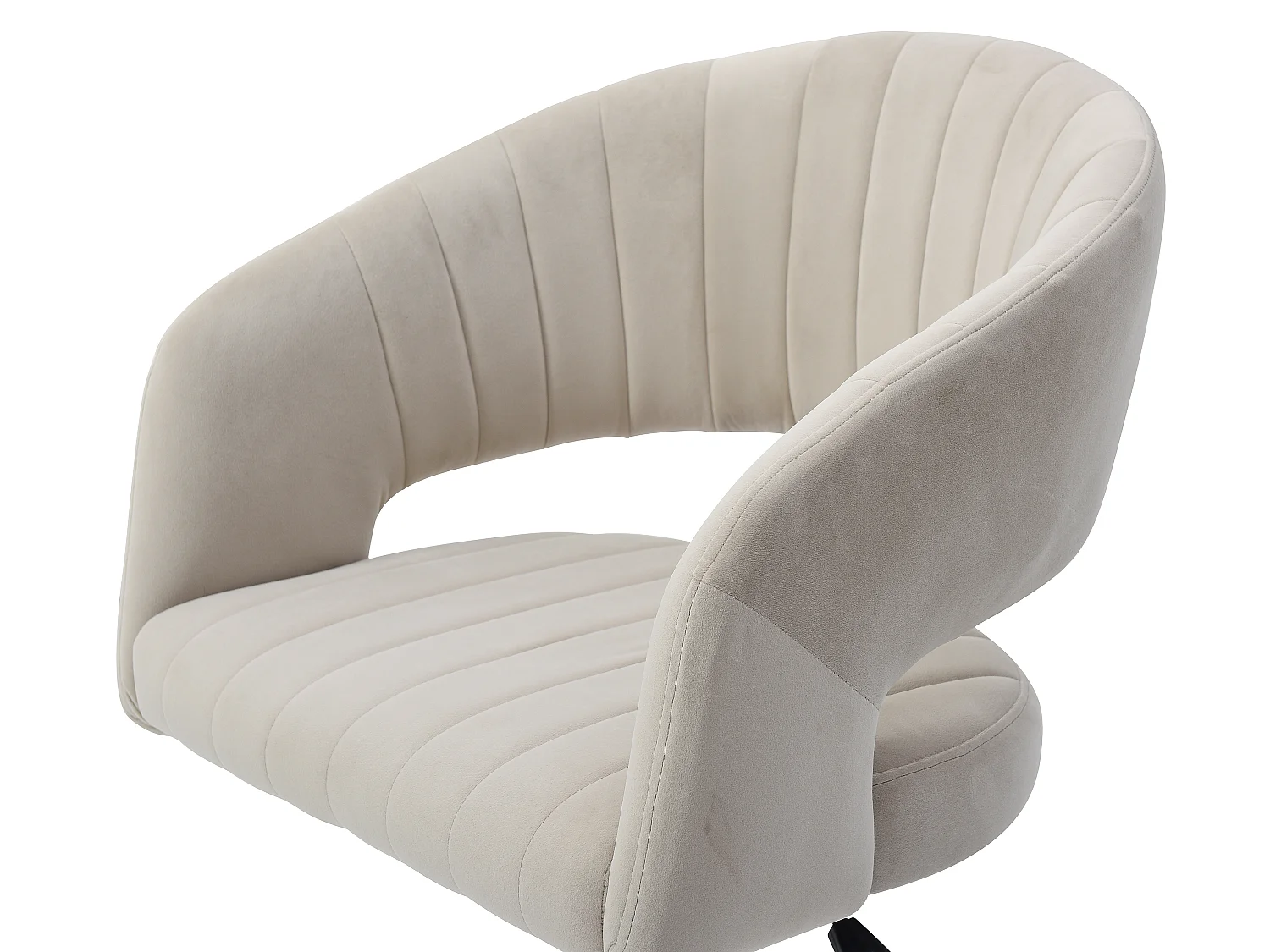 Bürostuhl höhenverstellbar - Samt - Beige & Schwarz - TIRIESI von Pascal Morabito