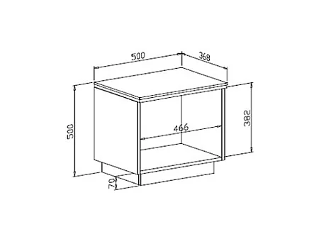 Nachttisch mit 2 Schubladen - Weiß glänzend & Goldfarben - VUKIA von Pascal Morabito