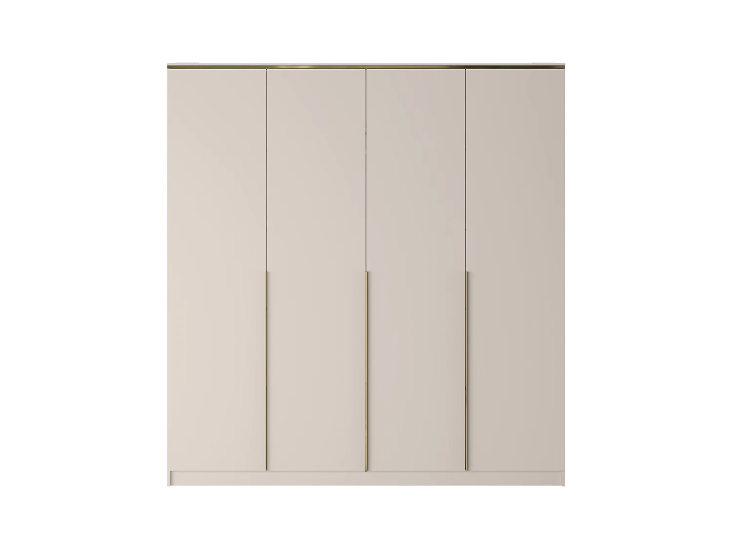 Armario 4 puertas - L200 cm - Beige y dorado - VUKIA de Pascal Morabito