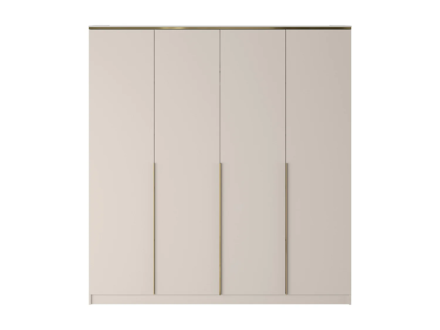 Armoire 4 portes - L200 cm - Beige et doré - VUKIA de Pascal Morabito